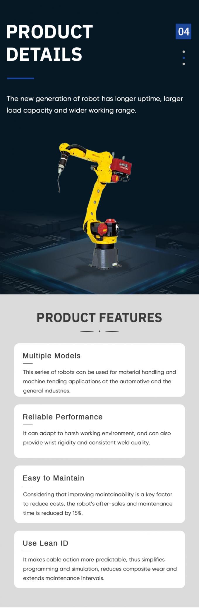 Welding Robot China QJR6-2000H With Robotic Welding Arm 6 Axis For Mig ...