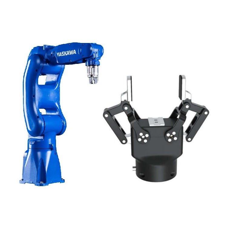 6 Axis Pick And Place Robotic Arm Yaskawa GP8 With CNGBS Robot Gripper ...