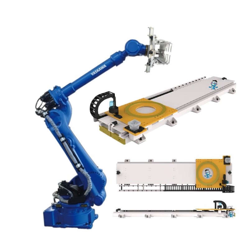 Robot On Guide Rails Chinese Robot Guide Rail And Packaging Palletizing Robots Yaskawa GP180 ...
