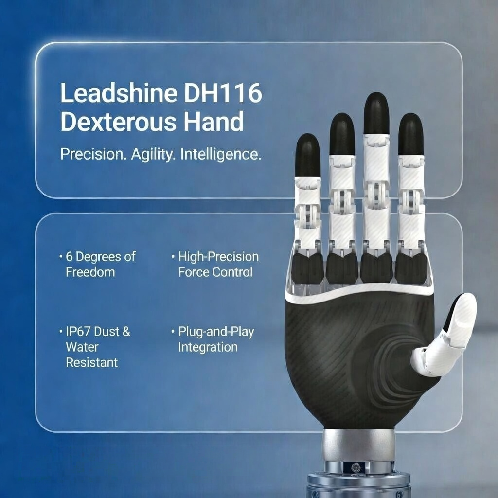Leadshine DH116 Dexterous Robotic Hand - 5 Finger Bionic Gripper