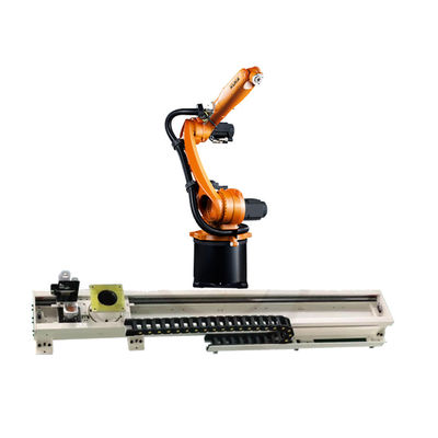 Guiding Rails Robots Palletizing Robot Arm Kuka KR 10 R1420 With CNGBS Robot Guide Rail For ...