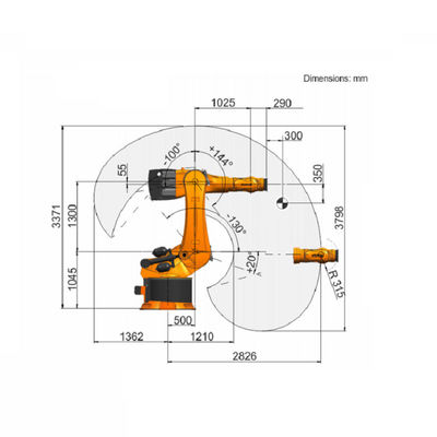 6 Axis Industrial Robotic Arm Industrial Robot With Rated Payload Of ...