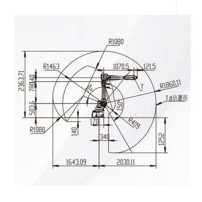 6 Axis Industrial Robot With 10KG Payload And 2032MM Reach Robotic Arm ...